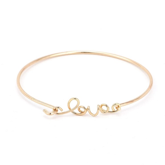 SILVER or GOLD " LOVE & BE BRAVE 3pc bracelets - Picture 3 of 6